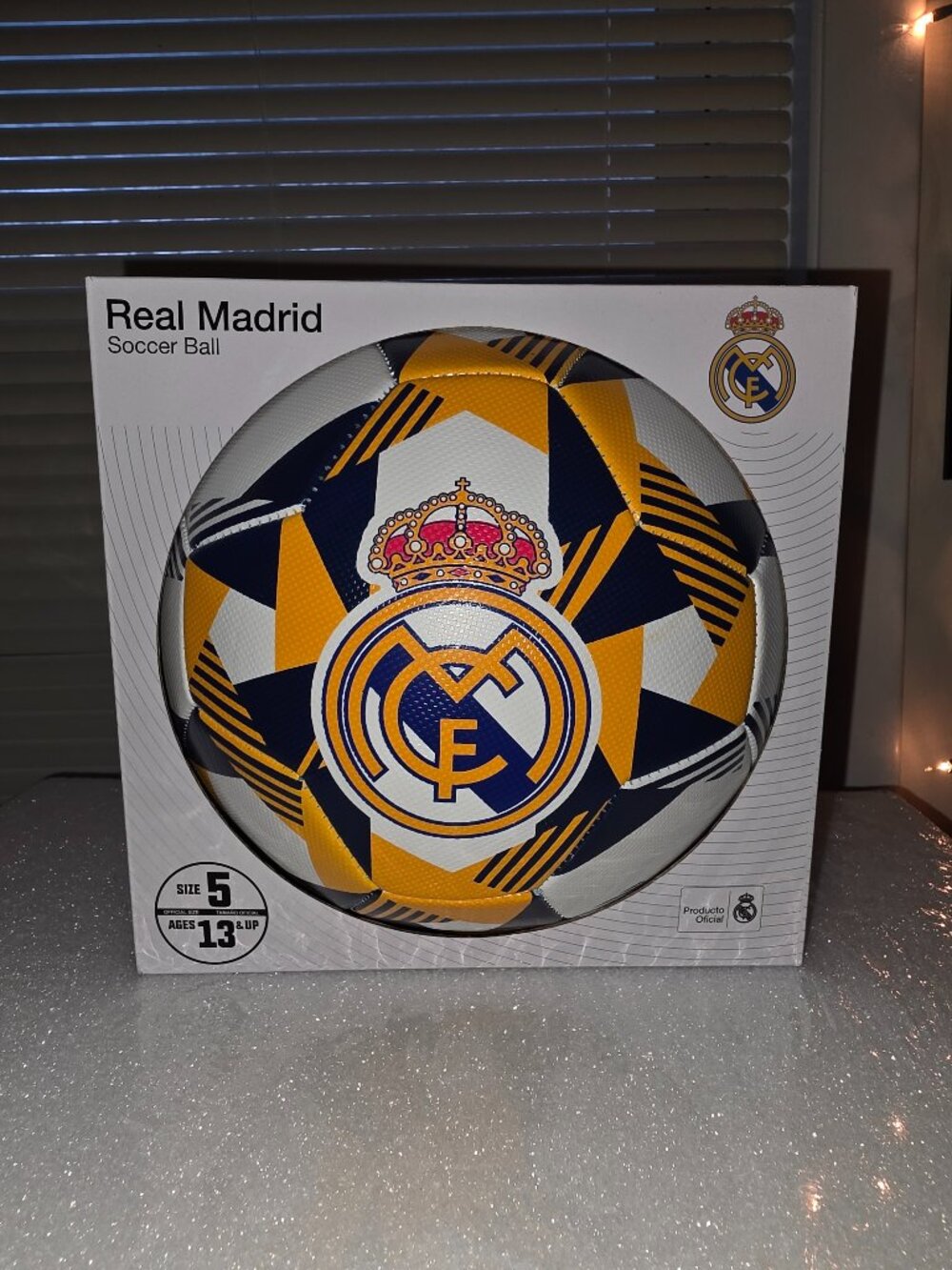 Real Madrid Official Soccer Ball - Yellow Navy White
